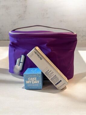 Clinique Makeup Bag + StriVectin Serum & I Dew Care Mask Skincare Bundle NEW